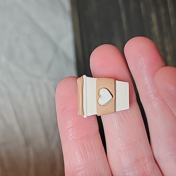 Coffee Cup Pierced Earrings - Picture 3 of 3